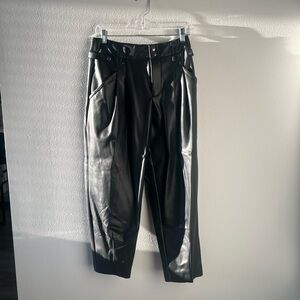 Maeve Faux Leather Pleated Pants
		NWT, 6 petite